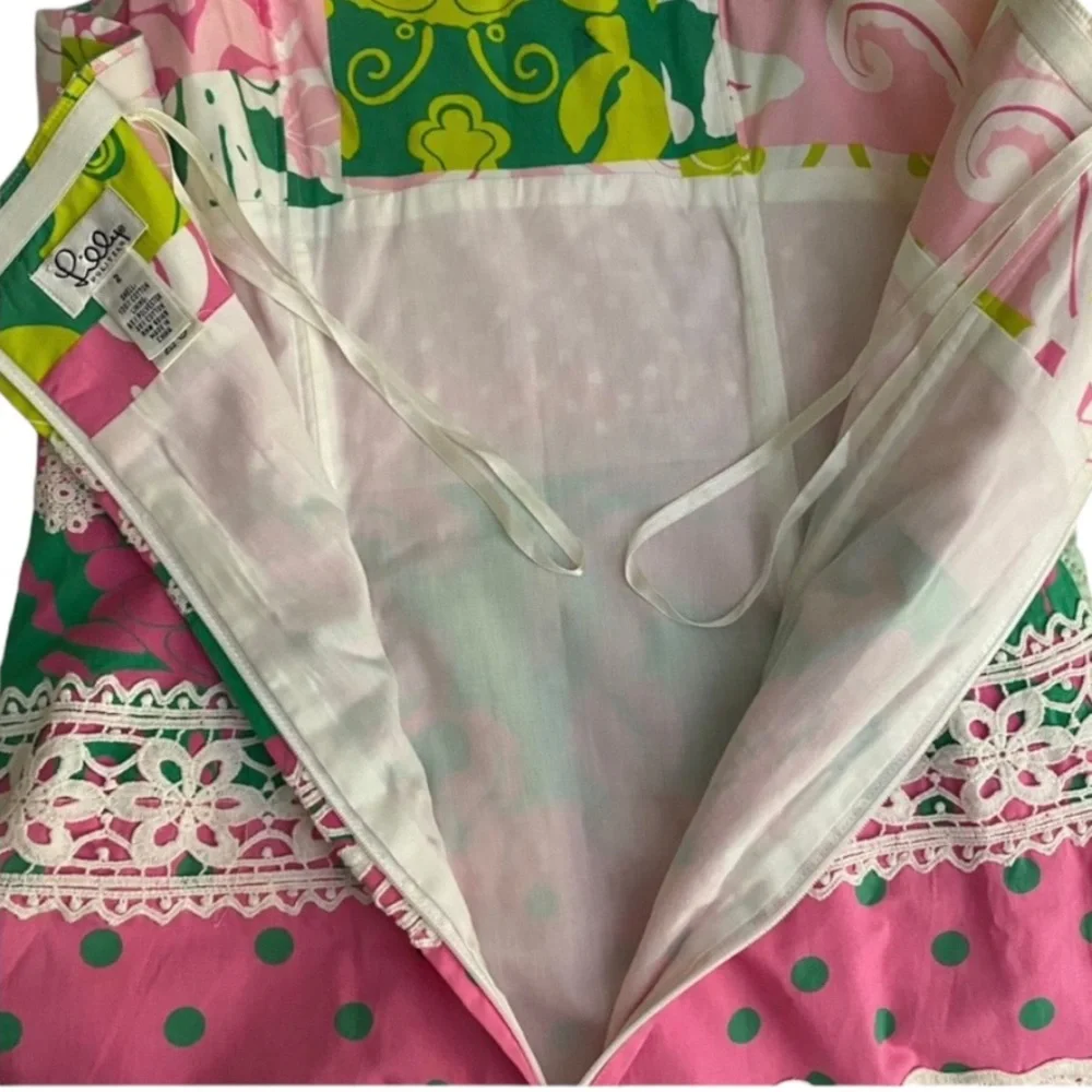 Lilly Pulitzer Vintage Patch Of Paradise Strapless Dress‎ 2 - Picture 4 of 15